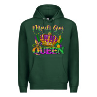 Sports Green mardi gras queen Premium Hoodie - LillyAllenDesigns