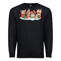 Black christmas cookie coffe cups Premium Sweatshirt - MaliasSmallBusiness