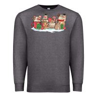 Charcoal Heather christmas cookie coffe cups Premium Sweatshirt - MaliasSmallBusiness