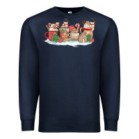 Navy christmas cookie coffe cups Premium Sweatshirt - MaliasSmallBusiness