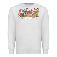 Oatmeal Heather christmas cookie coffe cups Premium Sweatshirt - MaliasSmallBusiness
