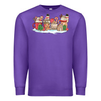 Purple christmas cookie coffe cups Premium Sweatshirt - MaliasSmallBusiness