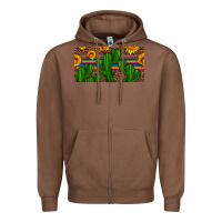 Chestnut sunflowers and cactus license plate Zipper Hoodie - Artiststas