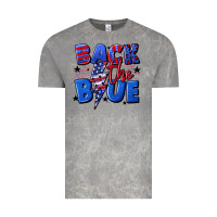 Cloud Rock Back the blue with lightning bolt 4th of july Vintage Tee - CowGirlArtShop