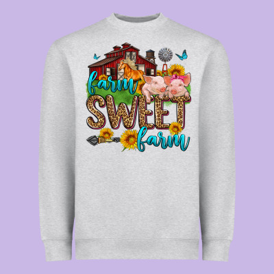 Farm Sweet Farm Heavyweight Sweatshirt Designed By Zillion Design Studio