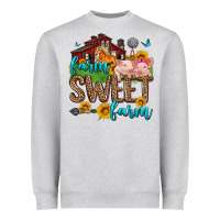 Heather Grey farm sweet farm Heavyweight Sweatshirt - Zillion Design Studio