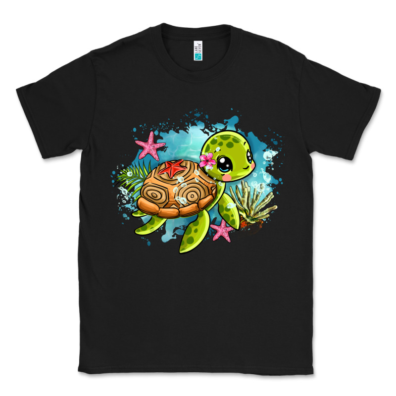 Ocean With Turtle Classic Tee by AdoDesignShop | Teevron