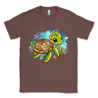 Chestnut ocean with turtle Classic Tee - AdoDesignShop