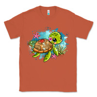 Copper ocean with turtle Classic Tee - AdoDesignShop