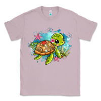 Lilac ocean with turtle Classic Tee - AdoDesignShop