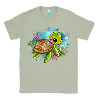 Matcha ocean with turtle Classic Tee - AdoDesignShop