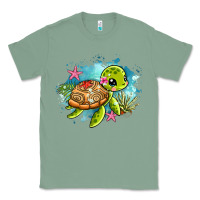 Sage ocean with turtle Classic Tee - AdoDesignShop