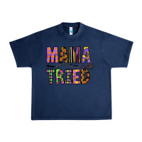 Navy Mama Tried Urban Heavy Tee - CowhideDigitalArt