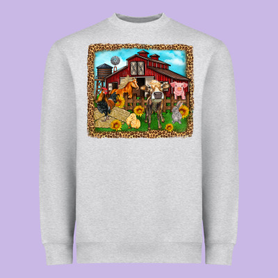 Farm Life Heavyweight Sweatshirt Designed By Zillion Design Studio