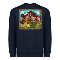 Navy farm life Heavyweight Sweatshirt - Zillion Design Studio