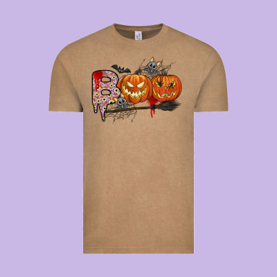 Boo Vintage Tee Designed By Cowhidedigitalart