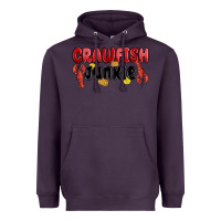Plum crawfish junkie Heavyweight Hoodie - MaliasSmallBusiness
