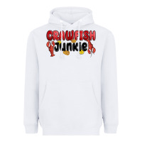 White crawfish junkie Heavyweight Hoodie - MaliasSmallBusiness