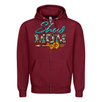 Burgundy show mom aztec cowhide sunflower and arrow Zipper Hoodie - Artiststas