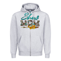 Heather Grey show mom aztec cowhide sunflower and arrow Zipper Hoodie - Artiststas