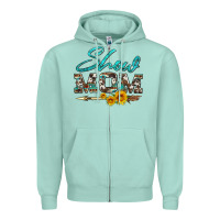 Show Mom Aztec Cowhide Sunflower And Arrow Zipper Hoodie | Teevron