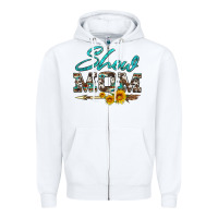 White show mom aztec cowhide sunflower and arrow Zipper Hoodie - Artiststas