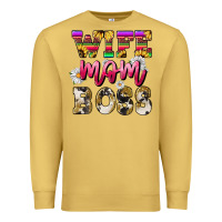 Antique Gold wife mom boss daisy Premium Sweatshirt - NancyCooperArtShop