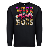 Black wife mom boss daisy Premium Sweatshirt - NancyCooperArtShop