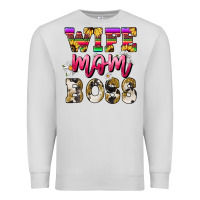 Dove Grey wife mom boss daisy Premium Sweatshirt - NancyCooperArtShop