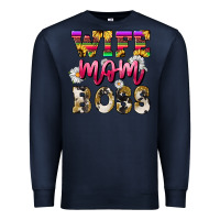 Navy wife mom boss daisy Premium Sweatshirt - NancyCooperArtShop