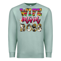 Seafoam wife mom boss daisy Premium Sweatshirt - NancyCooperArtShop