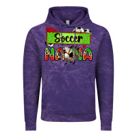 Cloud Purple soccer nana with leopard Vintage Hoodie - Zillion Design Studio