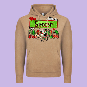 Soccer Nana With Leopard Vintage Hoodie Designed By Zillion Design Studio