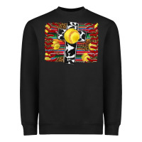 Black softball cross serape leopard background Heavyweight Sweatshirt - RanaPortraitStore