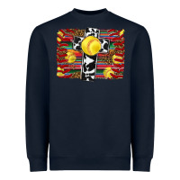 Navy softball cross serape leopard background Heavyweight Sweatshirt - RanaPortraitStore