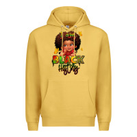 Antique Gold i am black history juneteenth Premium Hoodie - LillyAllenDesigns