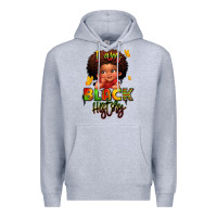 Heather Grey i am black history juneteenth Premium Hoodie - LillyAllenDesigns
