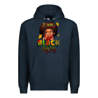 Navy i am black history juneteenth Premium Hoodie - LillyAllenDesigns