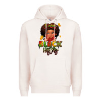 Pale Pink i am black history juneteenth Premium Hoodie - LillyAllenDesigns