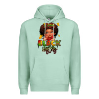 Seafoam i am black history juneteenth Premium Hoodie - LillyAllenDesigns
