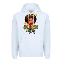 White i am black history juneteenth Premium Hoodie - LillyAllenDesigns
