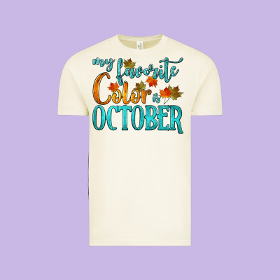 My Favorite Color Is October Vintage Tee Designed By Hra Design Shop