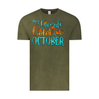 Vintage Olive my favorite color is october Vintage Tee - HRA Design Shop