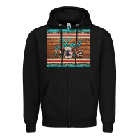 Black show mom aztec cowhide leopard heifer Zipper Hoodie - Artiststas