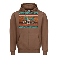 Chestnut show mom aztec cowhide leopard heifer Zipper Hoodie - Artiststas