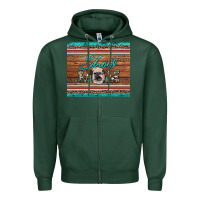 Sports Green show mom aztec cowhide leopard heifer Zipper Hoodie - Artiststas