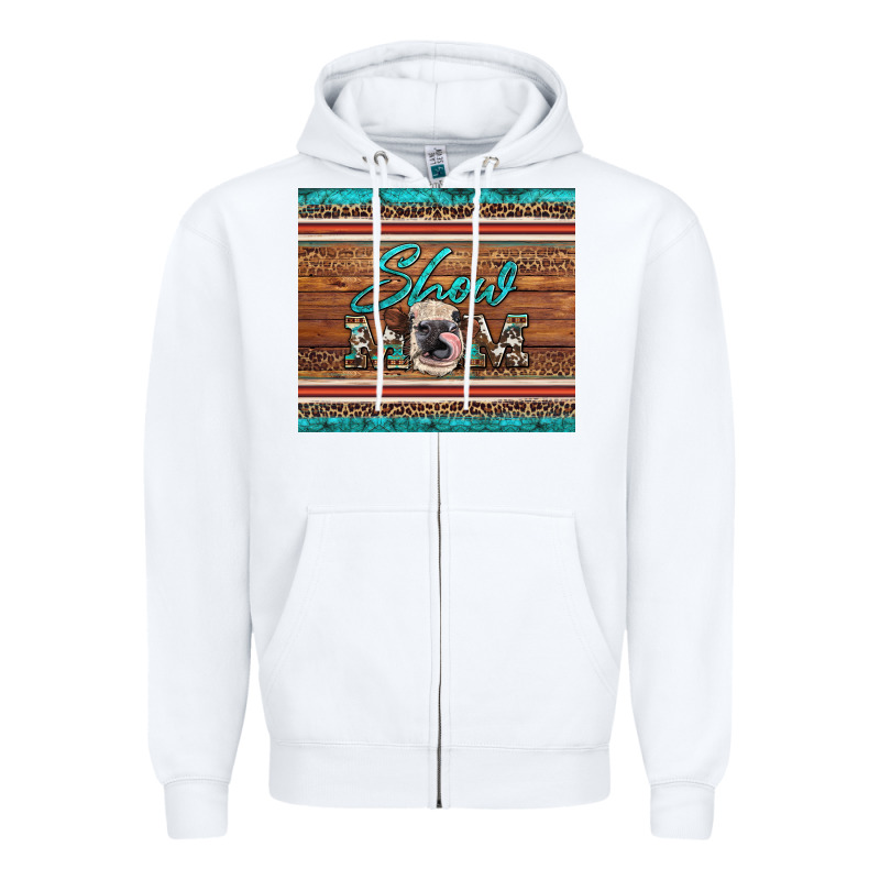 Show Mom Aztec Cowhide Leopard Heifer Zipper Hoodie by Artiststas | Teevron