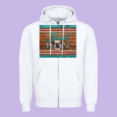 Show Mom Aztec Cowhide Leopard Heifer Zipper Hoodie Designed By Artiststas