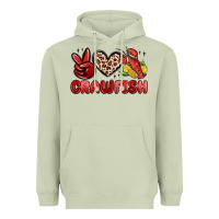Matcha peace love crawfish Heavyweight Hoodie - MaliasSmallBusiness