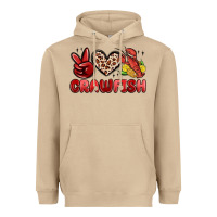 Mushroom peace love crawfish Heavyweight Hoodie - MaliasSmallBusiness